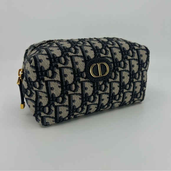 Dior toiletry bag canvas make up cosmetic pouch - Picture 2 of 10